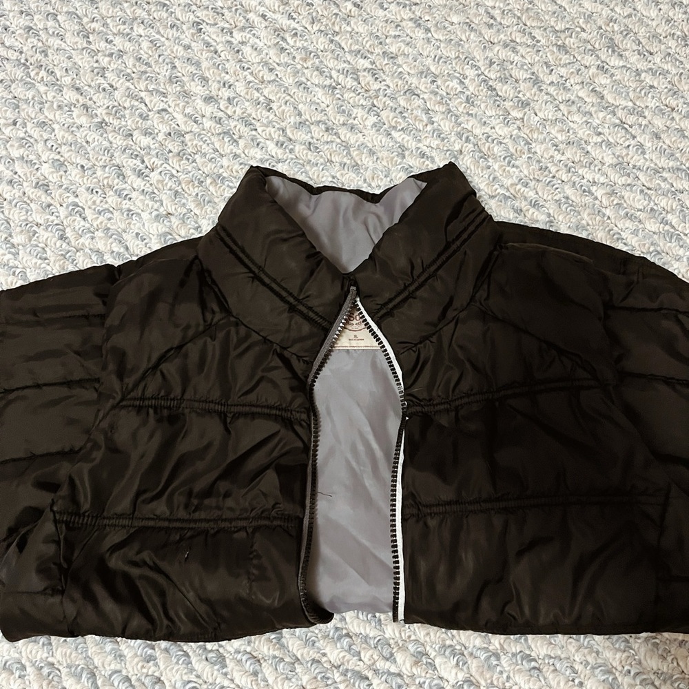 black puffer vest